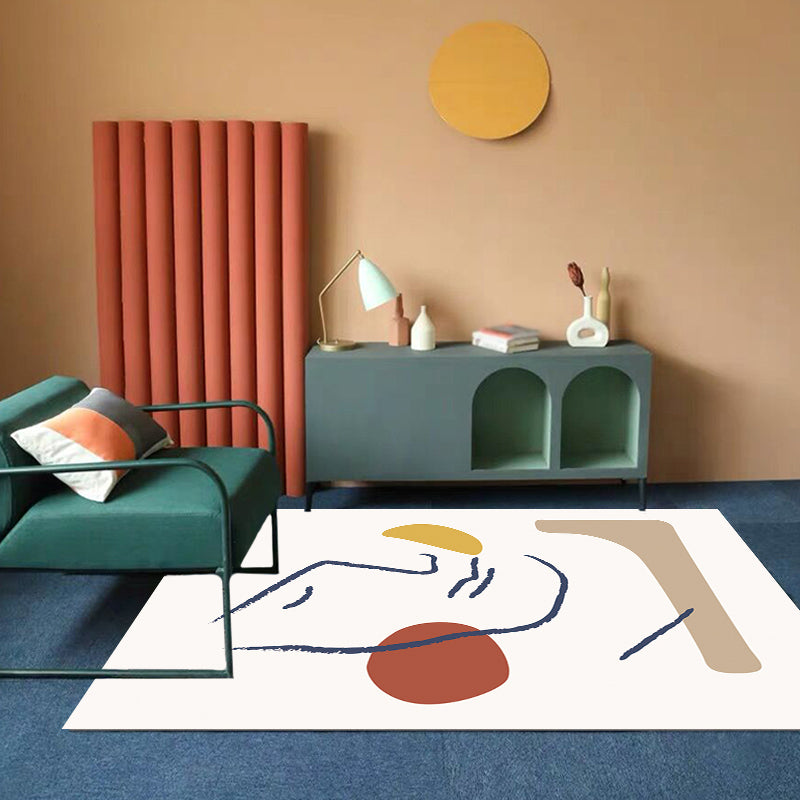 Multicolor Character Pattern Rug Polyester Casual Rug Pet Friendly Washable Carpet for Bedroom Clearhalo 'Area Rug' 'Rug' 1715906