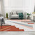 Unique Colorblock Geometric Pattern Rug Polyester Modernist Rug Pet Friendly Anti-Slip Backing Area Rug for Living Room Brick Red Clearhalo 'Area Rug' 'Modern' 'Rugs' Rug' 1715923