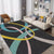 Unique Colorblock Geometric Pattern Rug Polyester Modernist Rug Pet Friendly Anti-Slip Backing Area Rug for Living Room Black Clearhalo 'Area Rug' 'Modern' 'Rugs' Rug' 1715931