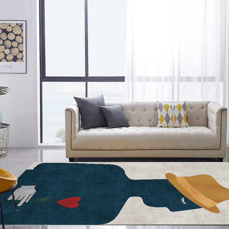Contemporary Figure Pattern Rug Multicolor Polyester Rug Washable Pet Friendly Area Rug for Bedroom Clearhalo 'Area Rug' 'Rug' 1716034