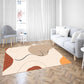 Stylish Novelty Rug Polyester Colorblock Abstract Rug Washable Pet Friendly Carpet for Living Room Red Brown Clearhalo 'Area Rug' 'Rug' 1716039