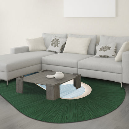 Green Bedroom Rug Novelty Colorblock Pattern Area Rug Polyester Pet Friendly Washable Carpet Green Clearhalo 'Area Rug' 'Rug' 1716093