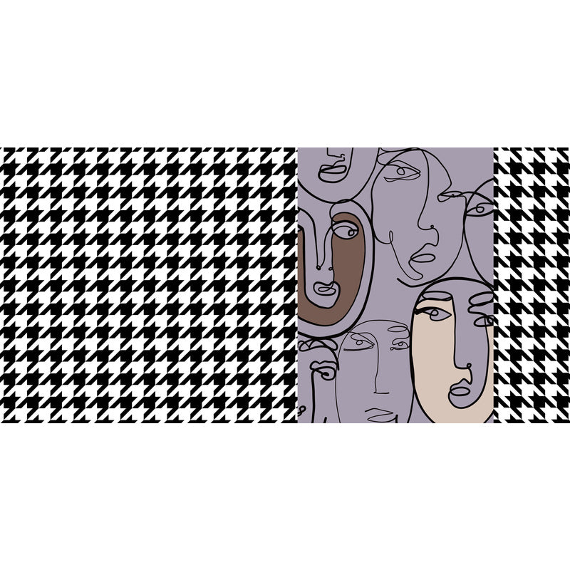 Pink Houndstooth Pattern Rug Polyester Modernist Rug Pet Friendly Anti-Slip Backing Area Rug for Living Room Clearhalo 'Area Rug' 'Rug' 1716128