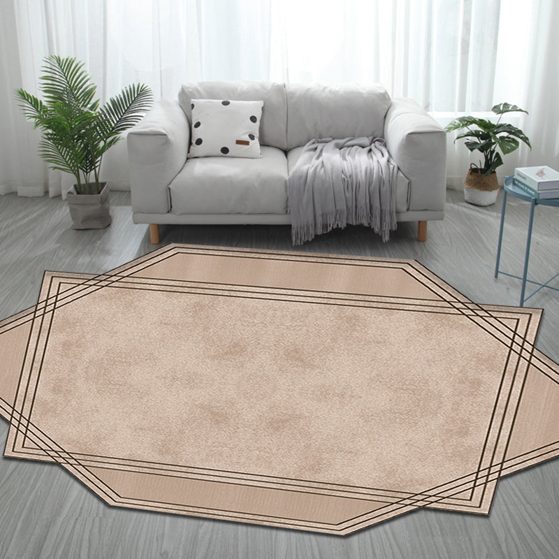 Brown Bedroom Rug Novelty Solid Color Area Rug Polyester Pet Friendly Anti-Slip Carpet Brown Clearhalo 'Area Rug' 'Rug' 1716321