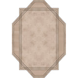 Brown Bedroom Rug Novelty Solid Color Area Rug Polyester Pet Friendly Anti-Slip Carpet