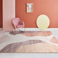 Nordic Colorblock Abstract Living Room Rug Polyester Novelty Abstract Rug Washable Pet Friendly Carpet Apricot Clearhalo 'Area Rug' 'Modern' 'Rugs' Rug' 1716346