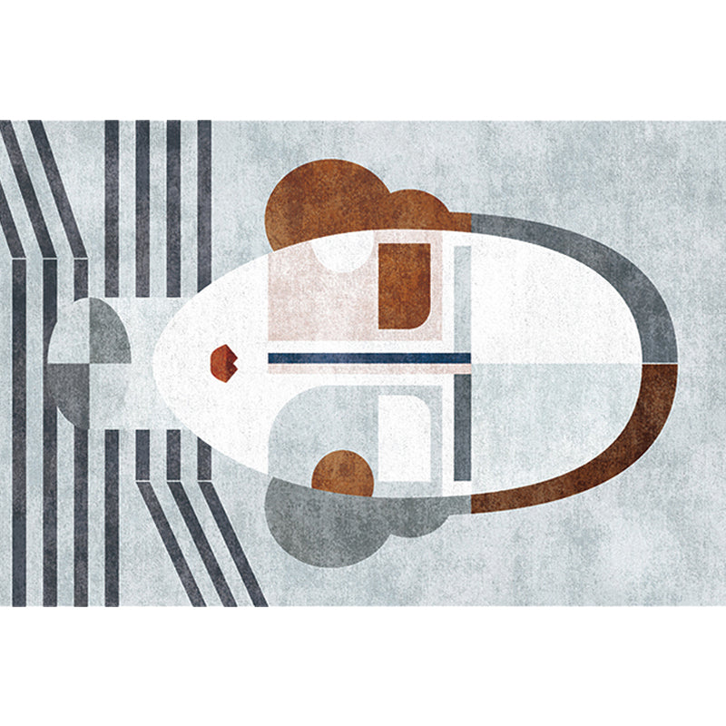 Multicolor Living Room Rug Nordic Character Pattern Rug Polyester Washable Pet Friendly Area Rug Clearhalo 'Area Rug' 'Rug' 1716361