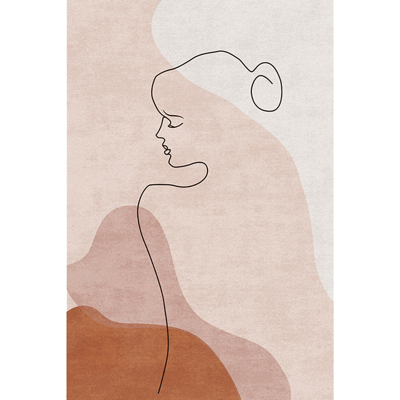 Multicolor Living Room Rug Nordic Character Pattern Rug Polyester Washable Pet Friendly Area Rug Clearhalo 'Area Rug' 'Rug' 1716375