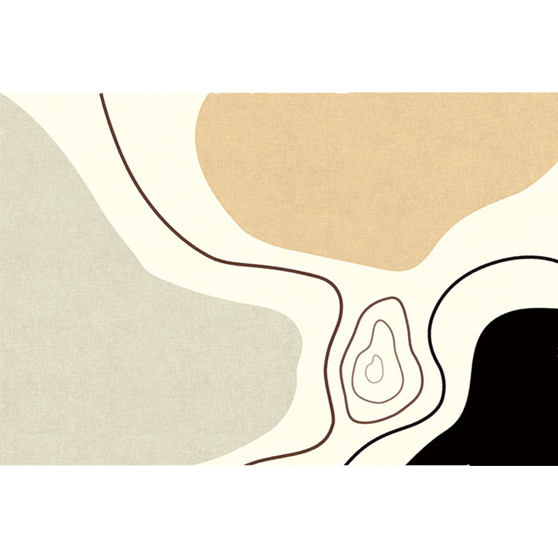 Novelty Abstract Rug Beige Polyester Rug Non-Slip Backing Washable Pet Friendly Area Rug for Living Room Clearhalo 'Area Rug' 'Rug' 1716428