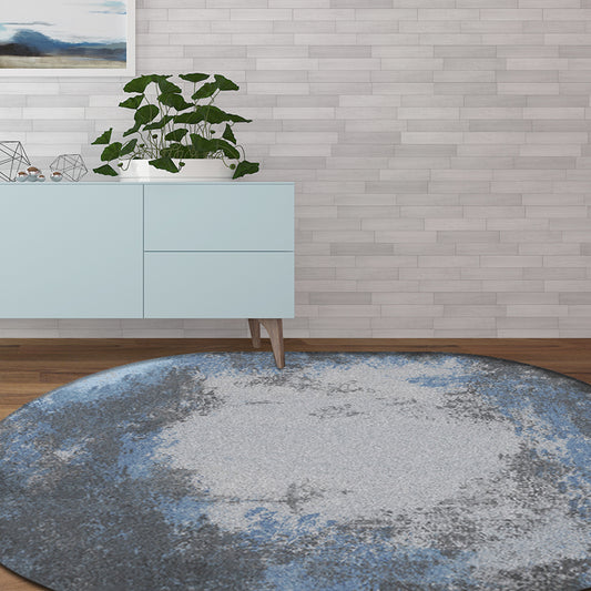 Simple Novelty Rug in Blue and Grey Color Block Pattern Rug Polyester Washable for Home Decoration Clearhalo 'Area Rug' 'Rug' 1716571