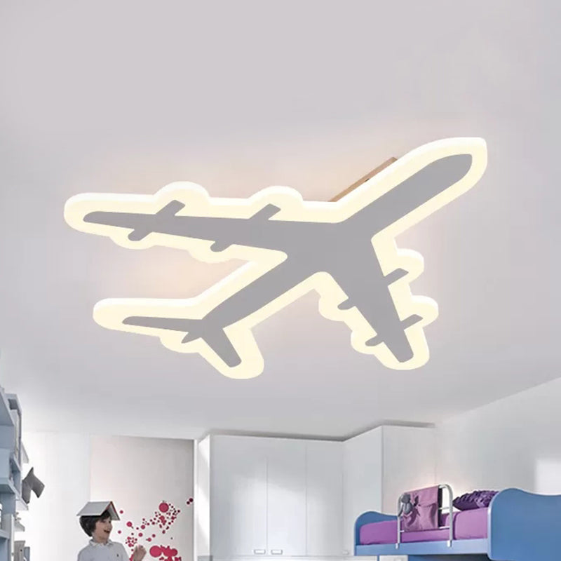 Plane Shaped Ceiling Mount Light Modern Acrylic Flush Mount Light for Kid Bedroom Clearhalo 'Ceiling Lights' 'Close To Ceiling Lights' 'Close to ceiling' 'Flush mount' Lighting' 171669