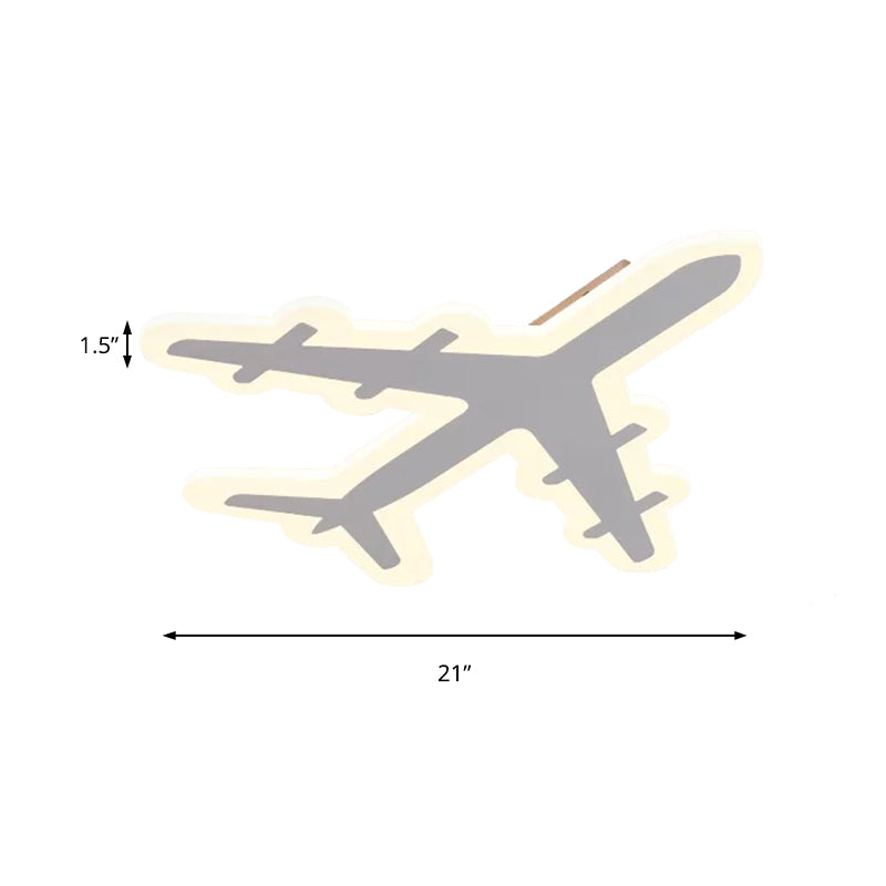 Plane Shaped Ceiling Mount Light Modern Acrylic Flush Mount Light for Kid Bedroom Clearhalo 'Ceiling Lights' 'Close To Ceiling Lights' 'Close to ceiling' 'Flush mount' Lighting' 171673