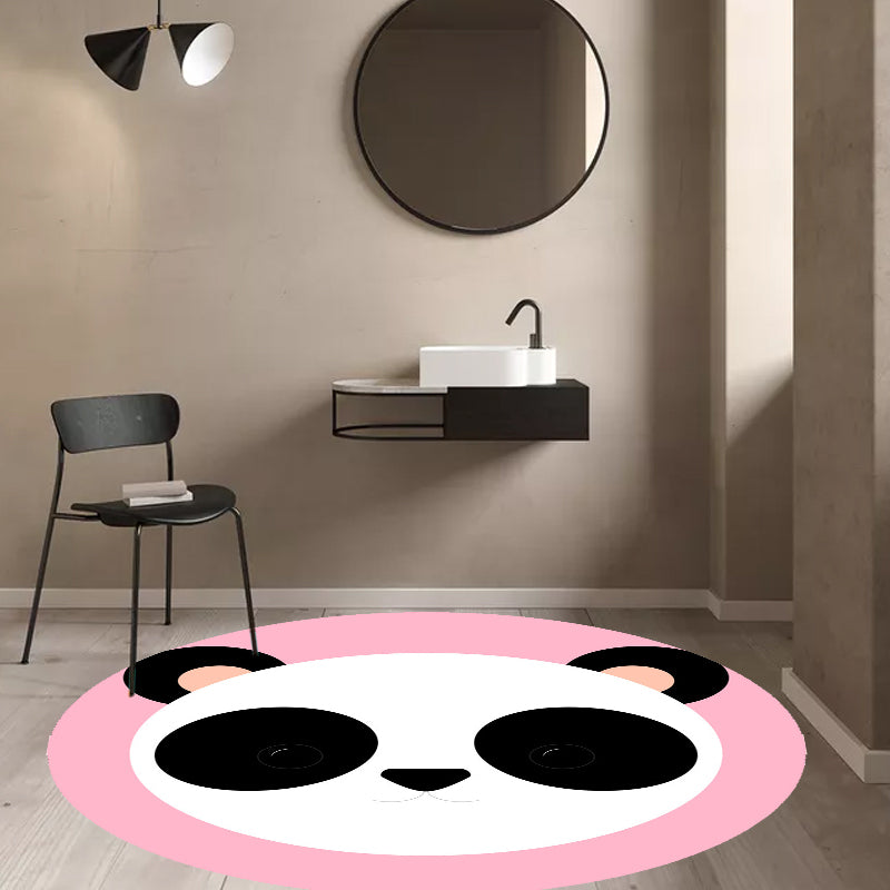 Kids Cartoon Animal Pattern Rug Blue and Pink Polyester Rug Washable Pet Friendly Non-Slip Area Rug for Child's Bedroom Clearhalo 'Area Rug' 'Rug' 1716752