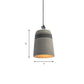 Concrete Bell Shade Pendant Ceiling Light Industrial 1 Light Grey Hanging Ceiling Light with Grey/Black/Wood Rope Clearhalo 'Ceiling Lights' 'Modern Pendants' 'Modern' 'Pendant Lights' 'Pendants' Lighting' 171685