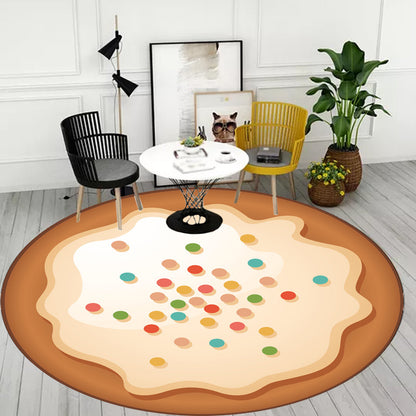 Novelty Cake Pattern Rug Brown and Purple Kids Rug Polyester Pet Friendly Washable Area Rug for Nursery Brown Clearhalo 'Area Rug' 'Rug' 1716906