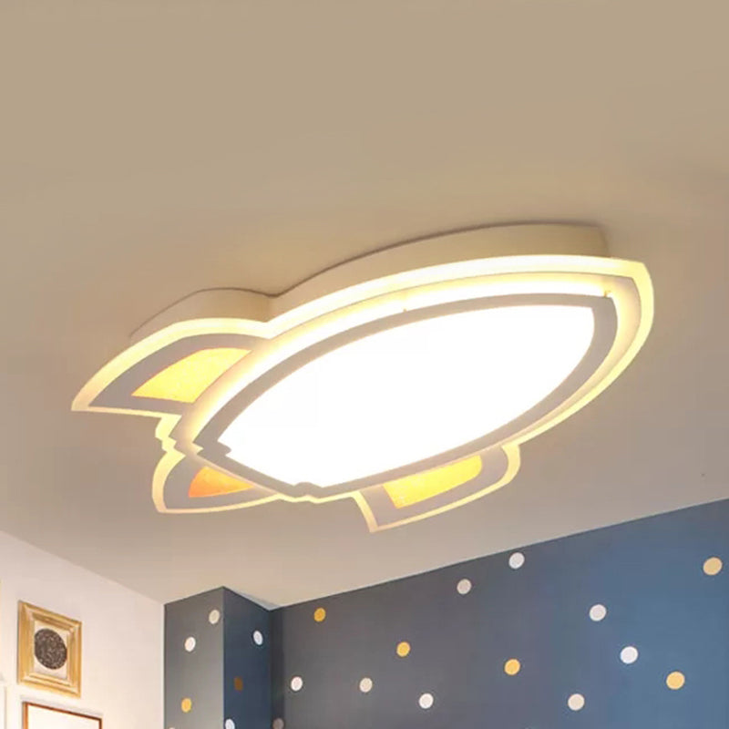 Game Room Spaceship Ceiling Light Acrylic Modern White Flush Mount Light Clearhalo 'Ceiling Lights' 'Close To Ceiling Lights' 'Close to ceiling' 'Flush mount' Lighting' 171692