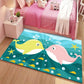 Kids Cartoon Dolphin Pattern Rug with Star Green and Blue Polyester Rug Washable Pet Friendly Non-Slip Area Rug for Child's Bedroom Dark Green Clearhalo 'Area Rug' 'Rug' 1716973
