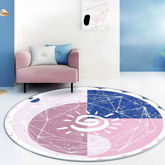 Fancy Modernism Rug Purple Multicolor Abstract Lipstick Pattern Rug Washable Pet Friendly Area Rug for Bedroom Pink Clearhalo 'Area Rug' 'Modern' 'Rugs' Rug' 1716988