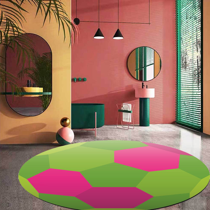 Fancy Sports Pattern Rug Orange and White Kids Rug Polyester Washable Pet Friendly Anti-Slip Carpet for Children's Room Clearhalo 'Area Rug' 'Rug' 1717344