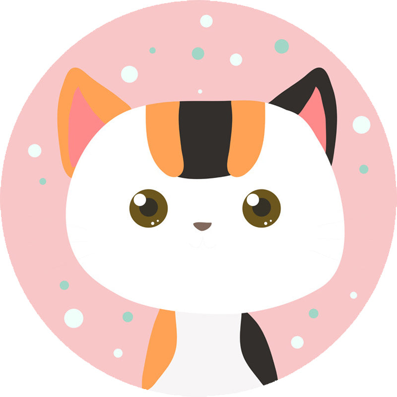 Pink and Blue Kids Rug Polyester Cartoon Animal Pattern Rug Pet Friendly Washable Anti-Slip Backing Carpet for Decoration Clearhalo 'Area Rug' 'Rug' 1717380