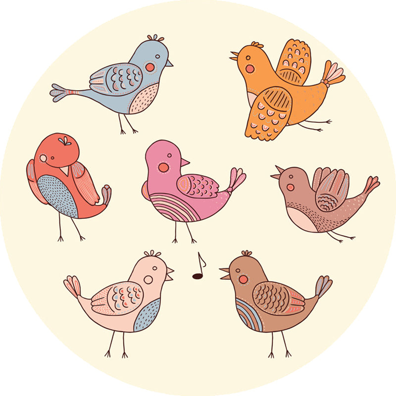 Pink and Blue Kids Rug Polyester Cartoon Animal Pattern Rug Pet Friendly Washable Anti-Slip Backing Carpet for Decoration Clearhalo 'Area Rug' 'Rug' 1717387