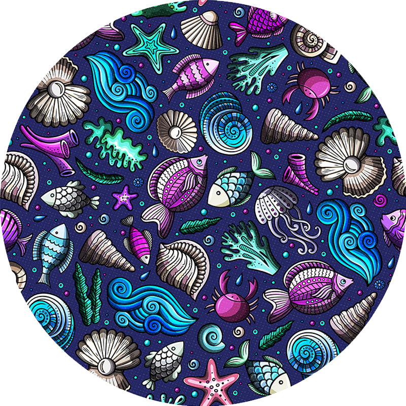 Multicolor Kids Rug Polyester Cartoon Animal Pattern Rug Pet Friendly Washable Anti-Slip Backing Carpet for Decoration Clearhalo 'Area Rug' 'Rug' 1717427