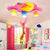 Colorful Night View Flush Mount Light with Hanging Money Modern Metal Ceiling Fixture for Teen 3 Pink Clearhalo 'Ceiling Lights' 'Close To Ceiling Lights' 'Close to ceiling' 'Flush mount' Lighting' 172005