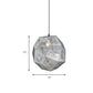 10"/12.5"/19"W Faceted Globe Pendant Lighting Contemporary Metal 1 Light Sliver/Gold/Rose Gold Hanging Ceiling Light Clearhalo 'Ceiling Lights' 'Modern Pendants' 'Modern' 'Pendant Lights' 'Pendants' Lighting' 172044