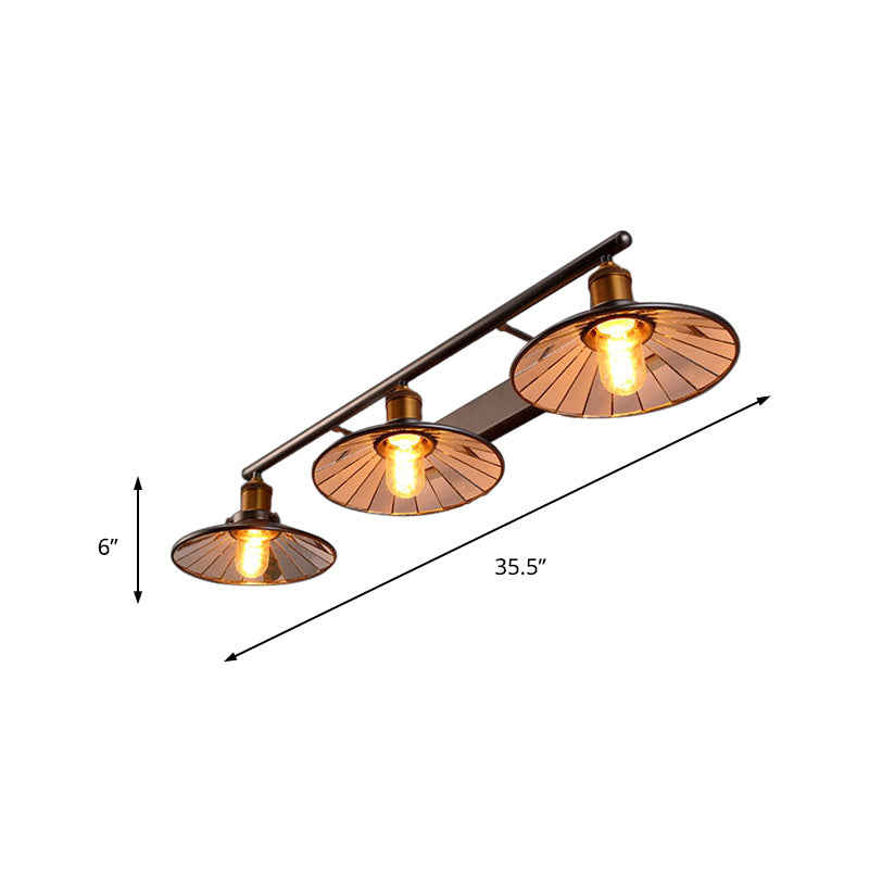 2/3 Bulbs Cone Shade Wall Mount Light Vintage Style Black Metal Sconce Lighting for Restaurant Clearhalo 'Art deco wall lights' 'Cast Iron' 'Glass' 'Industrial wall lights' 'Industrial' 'Middle century wall lights' 'Modern' 'Rustic wall lights' 'Tiffany' 'Traditional wall lights' 'Wall Lamps & Sconces' 'Wall Lights' Lighting' 172123