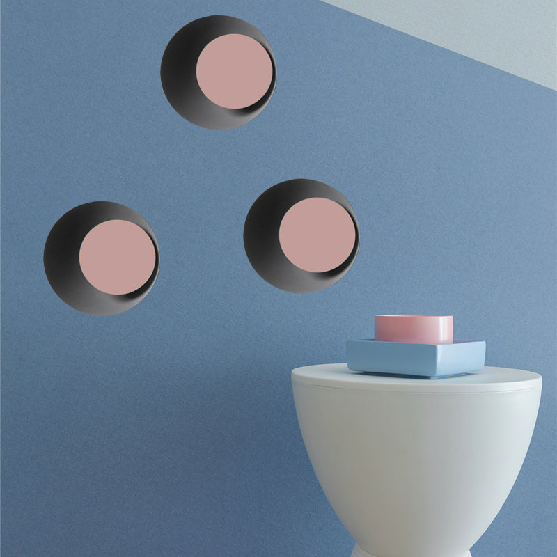 Macaron Style Dot Sconce Light Metal Candy Colored Wall Lamp for Study Room Kitchen Pink Clearhalo 'Wall Lamps & Sconces' 'Wall Lights' Lighting' 172241