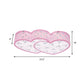 Modernism LED Flush Lamp Pink Loving Heart Ceiling Mounted Fixture with Acrylic Shade Clearhalo 'Ceiling Lights' 'Close To Ceiling Lights' 'Close to ceiling' 'Flush mount' Lighting' 1723078