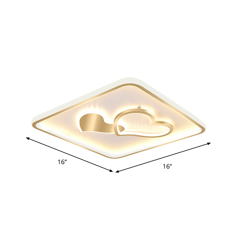 16 Inch Square Light Acrylic Square Ceiling Lighting Simplicity 16