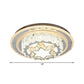 Chrome LED Flower/Star Ceiling Fixture Modern Hand-Cut Crystal Flush Mount Lighting for Sleeping Room Clearhalo 'Ceiling Lights' 'Close To Ceiling Lights' 'Close to ceiling' 'Flush mount' Lighting' 1723234