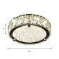 Minimalist LED Flush Lamp Stainless-Steel Round/Square/Flower Ceiling Fixture with Clear Crystal Shade in Warm/White Light Clearhalo 'Ceiling Lights' 'Close To Ceiling Lights' 'Close to ceiling' 'Flush mount' Lighting' 1723573