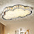 Crystal Block Cloud Ceiling Fixture Modernist 19.5"/25.5" W LED Flush Mount in Stainless-Steel, Warm/White Light Stainless-Steel Clearhalo 'Ceiling Lights' 'Close To Ceiling Lights' 'Close to ceiling' 'Flush mount' Lighting' 1723582