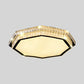 Clear Crystal Flower/Octagon Flushmount Minimalism LED Stainless-Steel Close to Ceiling Lamp Clearhalo 'Ceiling Lights' 'Close To Ceiling Lights' 'Close to ceiling' 'Flush mount' Lighting' 1723602