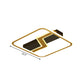 Square Flush Mount Lamp Simple Metal 16.5"/20.5" W LED Bedroom Ceiling Light in Gold with Lightning Design Clearhalo 'Ceiling Lights' 'Close To Ceiling Lights' 'Close to ceiling' 'Flush mount' Lighting' 1723895