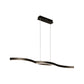Waves Island Lamp Contemporary Aluminum 39"/47" L LED Black Pendant Lighting Fixture in Warm/White Light for Dining Room Clearhalo 'Ceiling Lights' 'Island Lights' Lighting' 1724073