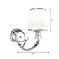 Simplicity 1 Head Wall Light Fixture Chrome Conic Wall Mount Lamp with White Glass Shade Clearhalo 'Cast Iron' 'Glass' 'Industrial' 'Modern wall lights' 'Modern' 'Tiffany' 'Traditional wall lights' 'Wall Lamps & Sconces' 'Wall Lights' Lighting' 1724229