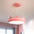 Crown Chandelier Light Modernism Metal Pink/Blue/Gold LED Suspended Lighting Fixture with Crystal Deco Pink Clearhalo 'Ceiling Lights' 'Chandeliers' 'Modern Chandeliers' 'Modern' Lighting' 1724389