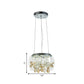 Bowl Clear Glass Down Lighting Modernist 14"/16" Width LED Sliver Chandelier with Dangling Crystal in Warm/White Light Clearhalo 'Ceiling Lights' 'Chandeliers' 'Modern Chandeliers' 'Modern' Lighting' 1724404