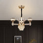 Drum Pendant Chandelier Modern K9 Crystal 3-Head Chrome Ceiling Hang Fixture with Antler Design Clearhalo 'Ceiling Lights' 'Chandeliers' 'Modern Chandeliers' 'Modern' Lighting' 1724480