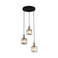 Simple 1/3-Head Ceiling Pendant Black Cylinder Hanging Lamp Kit with Crystal Prisms Shade Clearhalo 'Ceiling Lights' 'Glass shade' 'Glass' 'Modern Pendants' 'Modern' 'Pendant Lights' 'Pendants' Lighting' 1724711