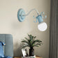 Metal Bare Bulb Wall Light with Bow Single Head Nordic Style Wall Lamp for Kindergarten Blue Clearhalo 'Wall Lamps & Sconces' 'Wall Lights' Lighting' 172511