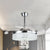 3 Blades Round Parlor Ceiling Fan Lamp LED Modern Semi Flush Mount Light in Chrome, 19" Width Chrome Clearhalo 'Ceiling Fans with Lights' 'Ceiling Fans' 'Modern Ceiling Fans' 'Modern' Lighting' 1725197