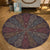 Moroccan Floral Pattern Rug Multicolor Polyester Rug Washable Pet Friendly Non-Slip Area Rug for Living Room Dark Coffee Clearhalo 'Area Rug' 'Moroccan' 'Rugs' Rug' 1725258