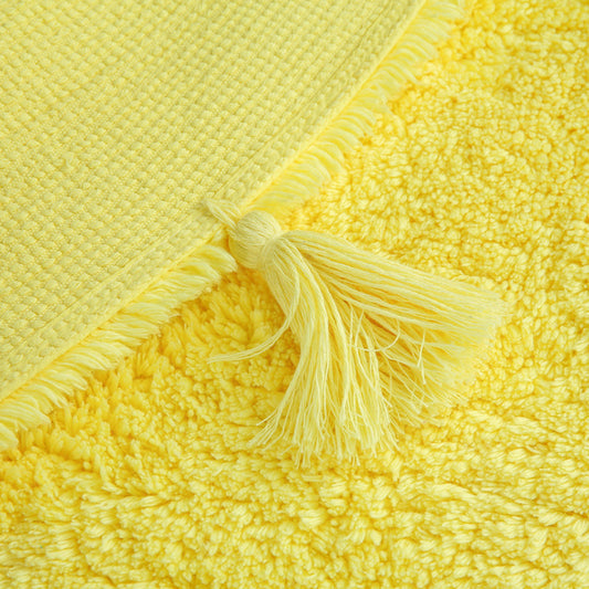 Stylish Pineapple Pattern Rug Yellow Kids Rug Cotton Washable Pet Friendly Anti-Slip Carpet for Children's Room