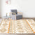 Multicolor Vintage Rug Polyester Tribal Stripe Pattern Rug Pet Friendly Washable Anti-Slip Backing Carpet for Decoration Yellow-Red Clearhalo 'Area Rug' 'Bohemian' 'Rugs' Rug' 1725326