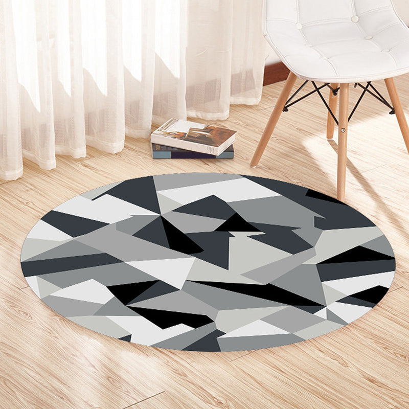 Multicolor Contemporary Rug Polyester Geometric Pattern Rug Pet Friendly Machine Washable Anti-Slip Backing Carpet for Decoration Brown Clearhalo 'Area Rug' 'Modern' 'Rugs' Rug' 1725421