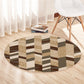 Multicolor Contemporary Rug Polyester Geometric Pattern Rug Pet Friendly Machine Washable Anti-Slip Backing Carpet for Decoration 5'3" x 5'3" Clearhalo 'Area Rug' 'Modern' 'Rugs' Rug' 1725422